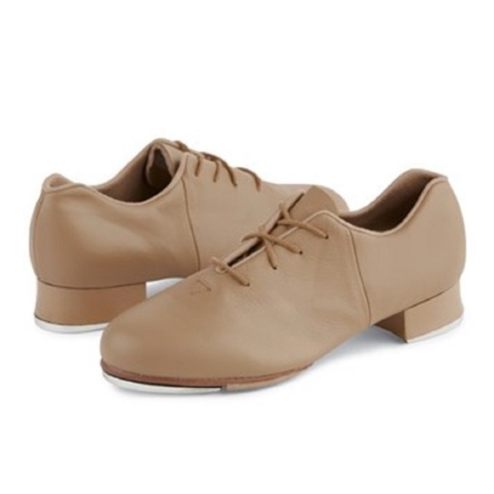 Tan Lace-Up Tap Shoes